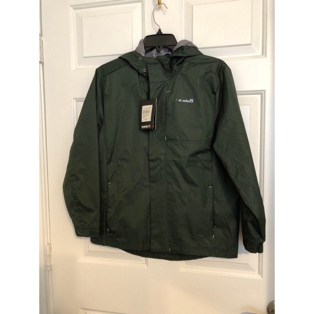 New Tags Avalanche Boys Hooded Green Jacket LG